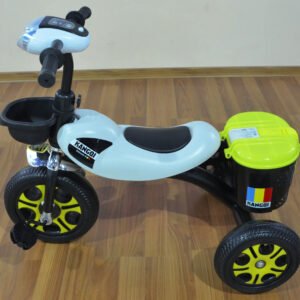 Tricicleta pentru copii «Kangqi Tricycle» model TR-379 culoare galbenă vizualizare laterală